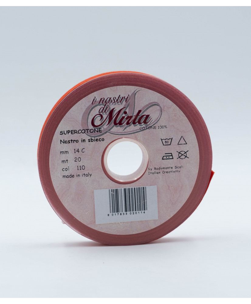 Nastro sbieco in cotone 14mm