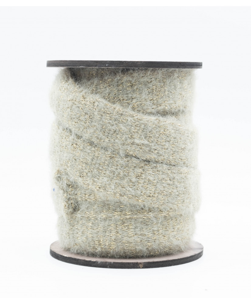 Stretch tubular ribbon Lurex 40mm