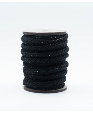 Tubular ribbon with lurex 10 mm