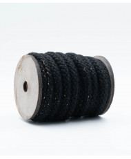 Tubular ribbon with lurex 10 mm