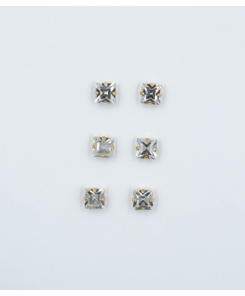 Crystal squares for setting 8mm