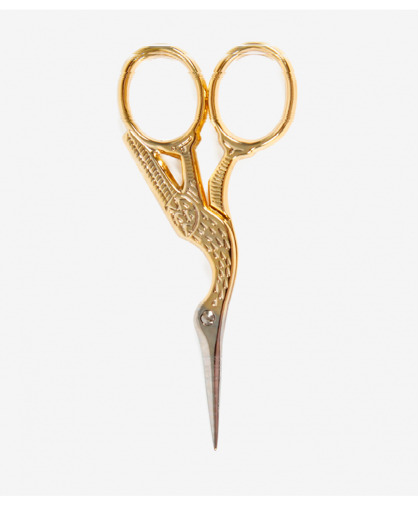 Embroidery scissors: golden stork