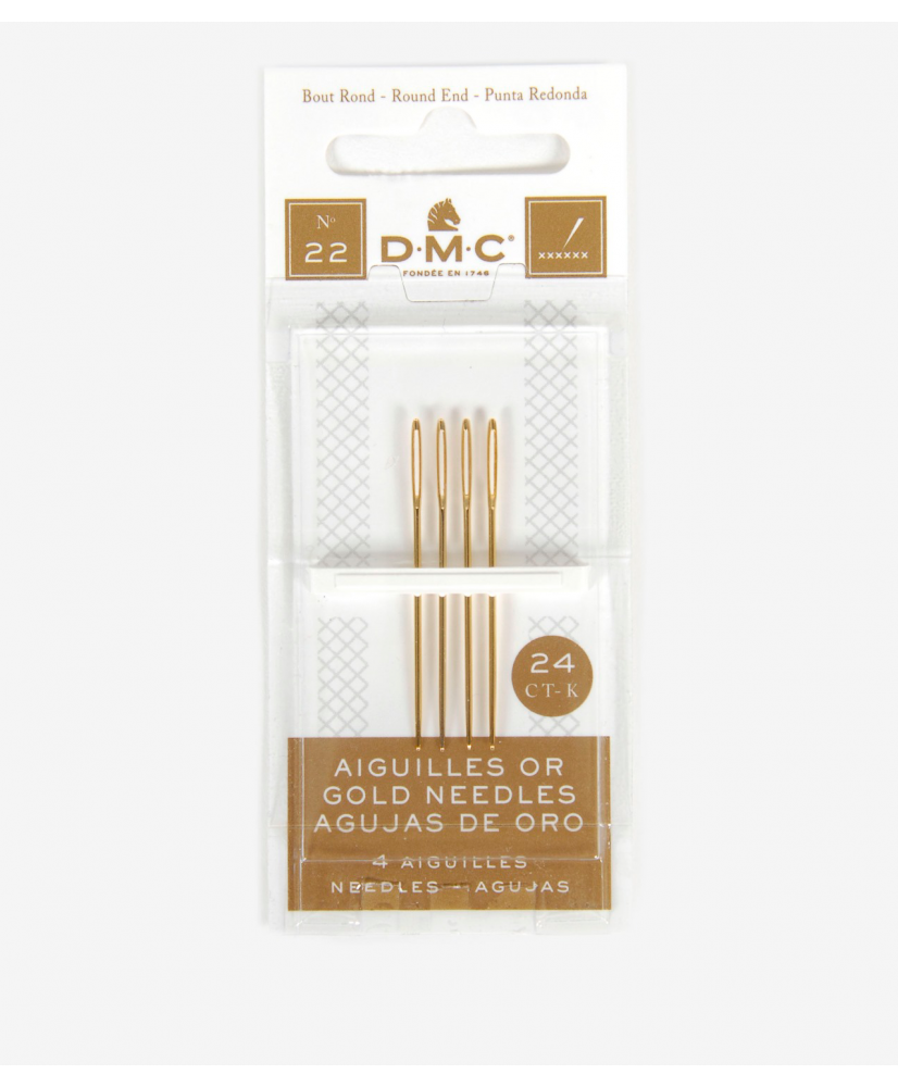 Gold plated tapestry/cross stitch needles №22