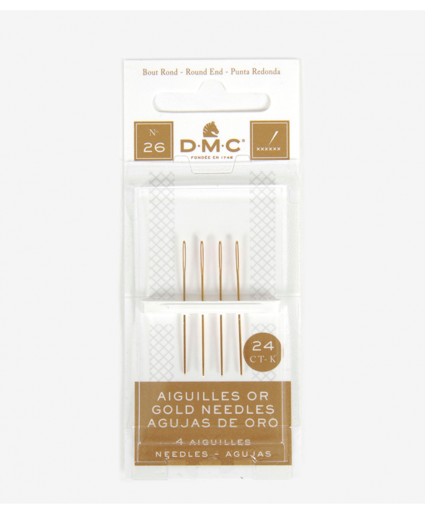 Gold plated tapestry/cross stitch needles №26