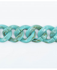 Marbled plastic chain h 3.2 cm