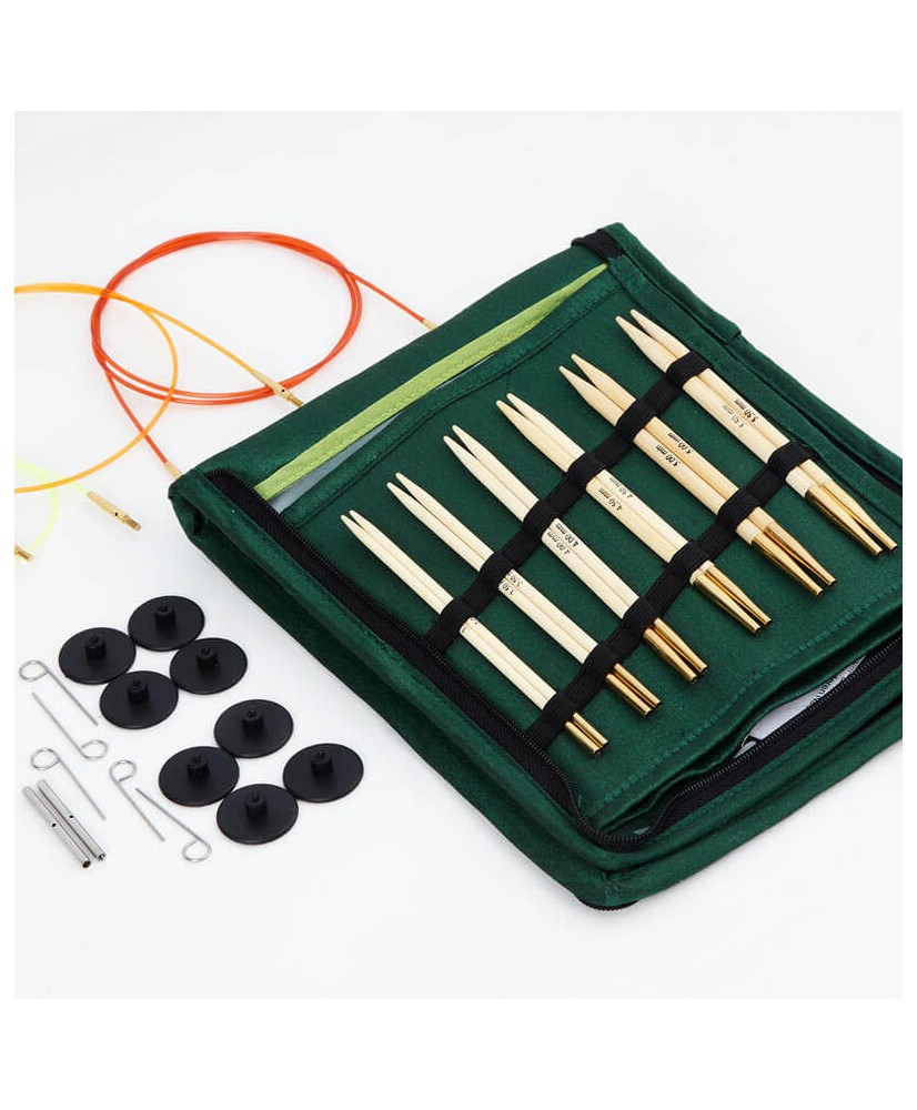 Bamboo Deluxe Interchangeable circular needle set