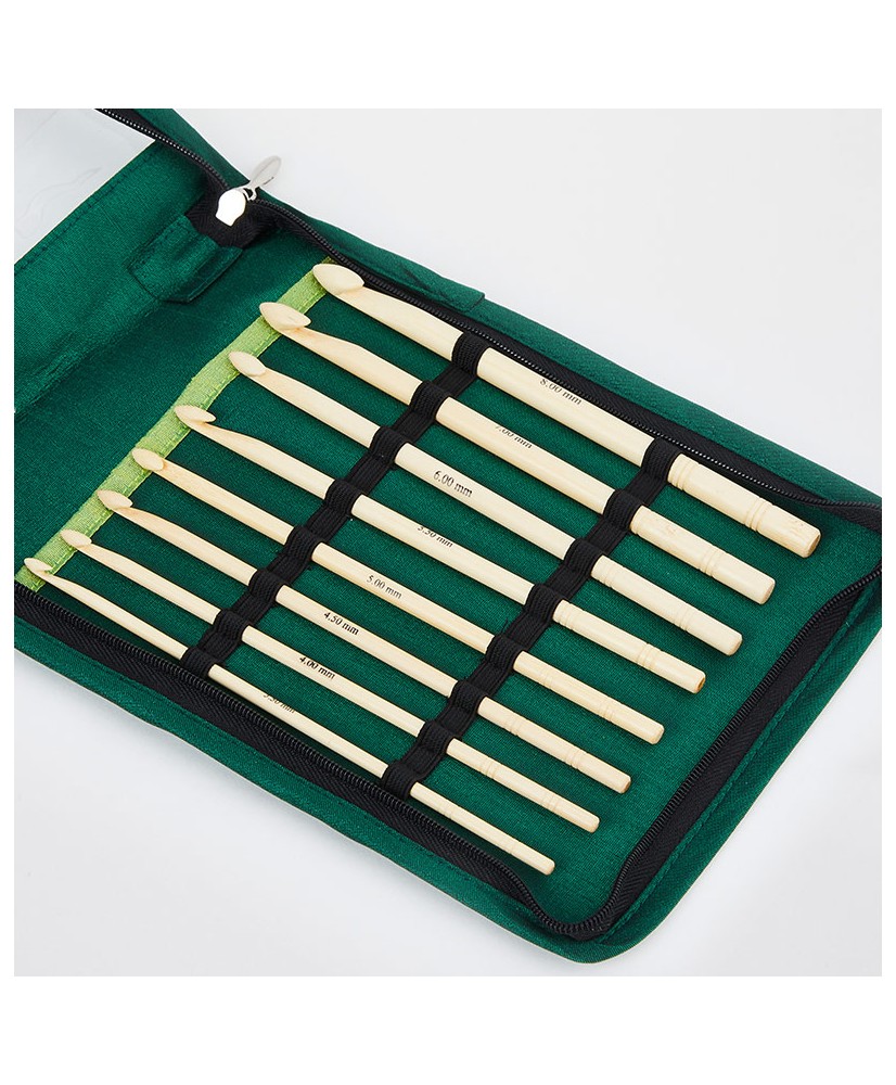 Vintage Set Of 11 Crochet Hooks in Green Vinyl Case Made in Japan for Lee  Wards