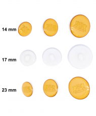 Buttons 14,17, 23 mm