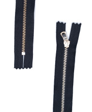 Closed end zipper metal