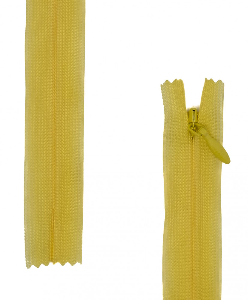Fixed Zipper with Plastic Chain Slider Metal Invisible