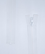 Plastic zipper with removable chain