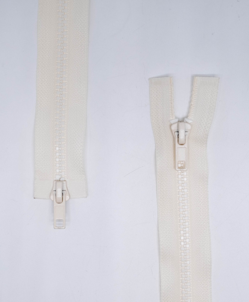 Plastic zipper with double slider detachable chain