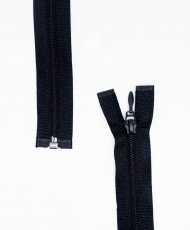Plastic zipper with removable chain