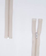 Plastic zipper with removable chain