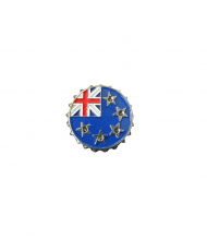 Wide lapel pin with flag