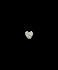 Button braided heart 18 mm
