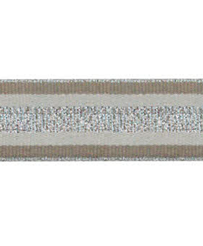 Ribbed Gros Grain Ribbon With silver Lurex