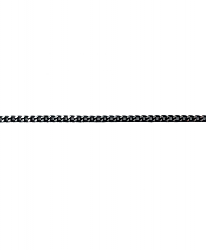 Black silver chain 0.4 cm
