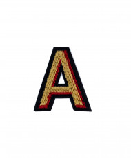 Hot fixed embroidered “A” applique