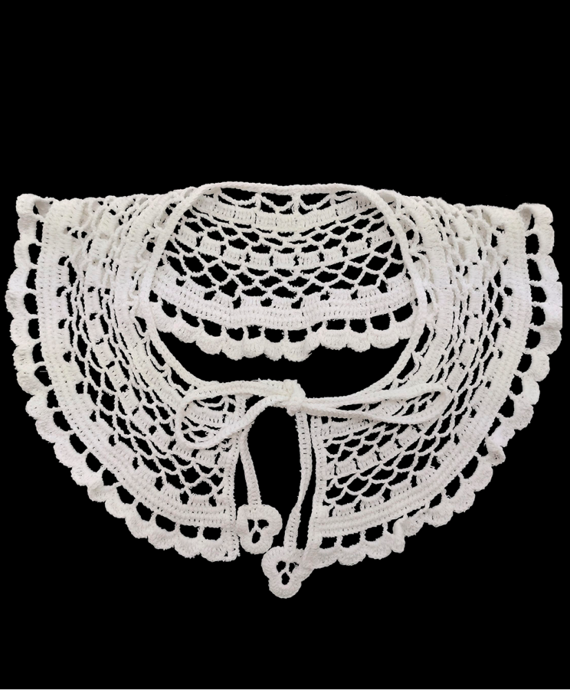 Cotton crochet neckline