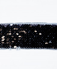Sequined ribbon with double...