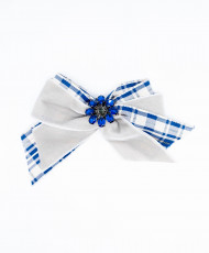 Velvet bow brooch with...