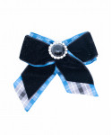 Velvet bow brooch with...
