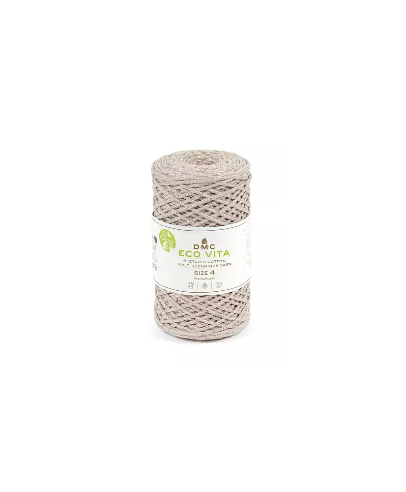Cotone riciclato 75% Poliestere riciclato 15% Lurex 10%