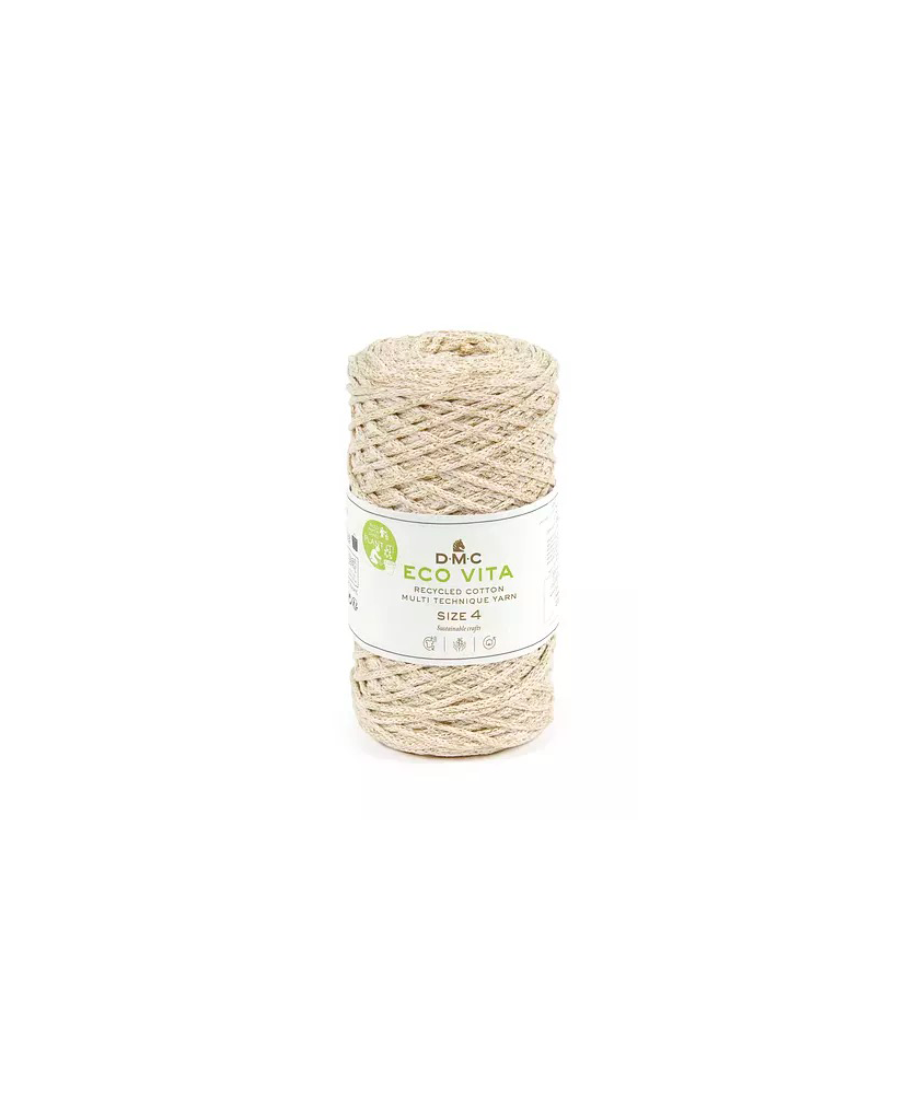 Cotone riciclato 75% Poliestere riciclato 15% Lurex 10%