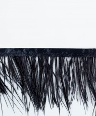 Black ostrich feather fringe