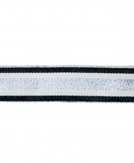 Ribbed Gros Grain Ribbon With silver Lurex