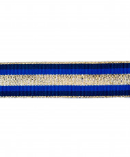 Ribbed gros grain ribbon with gold lurex