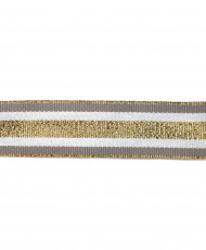 Ribbed gros grain ribbon with gold lurex